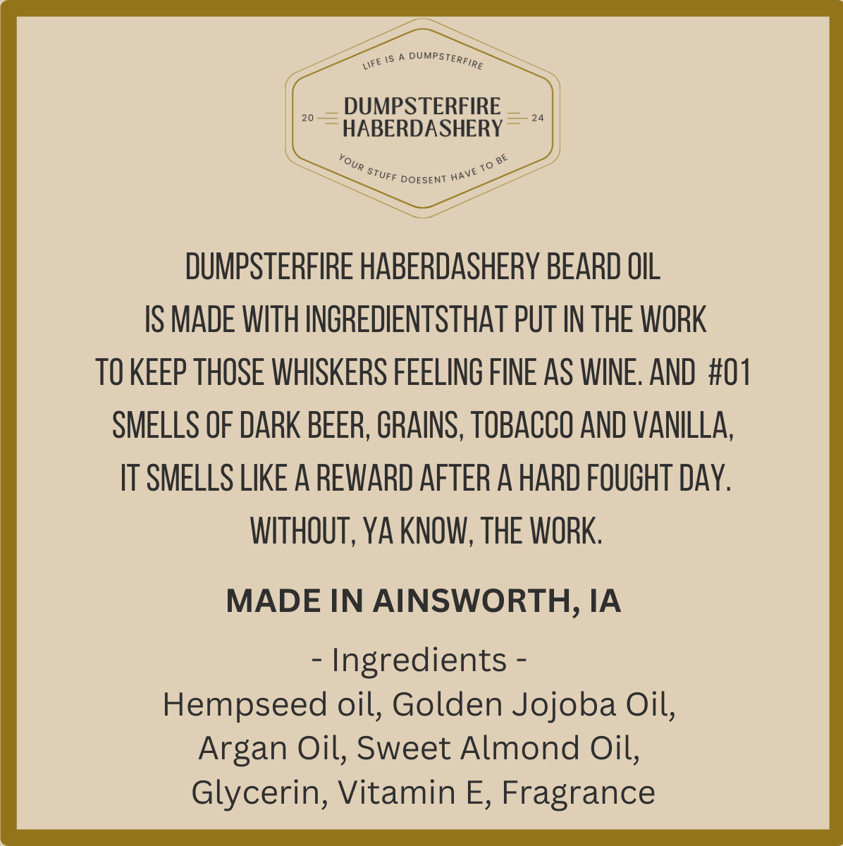 Premium Small Batch Beard Oil