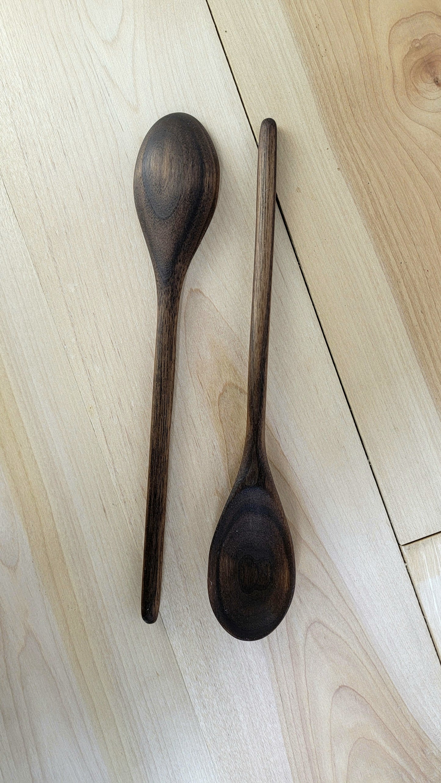 Rustic Hand Carved Walnut Kitchen Spoons