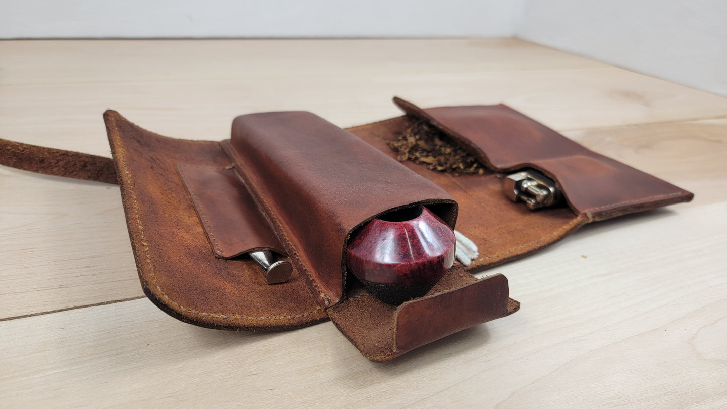 Veg-tan Leather Pipe Roll