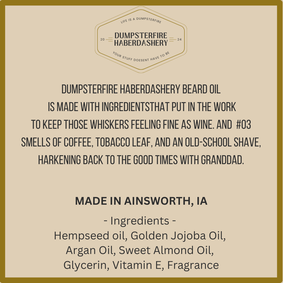 Premium Small Batch Beard Oil