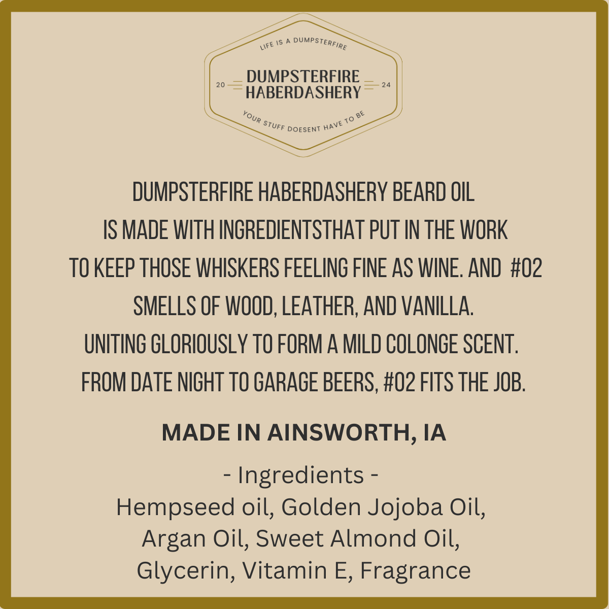 Premium Small Batch Beard Oil